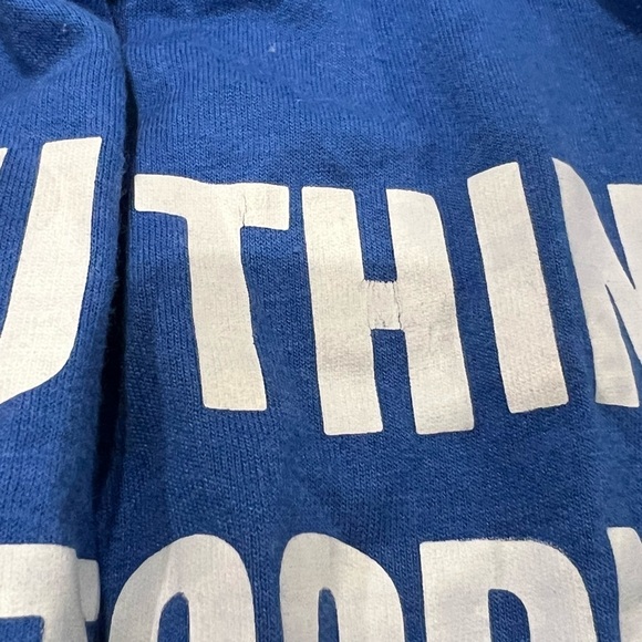 Vintage 1980s Funny Polish Blue Screen Stars 80s Crewneck Tee Top Shirt - Picture 5 of 5